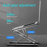 Foldable Aluminum Laptop Stand with Heat Dissipation - 45-Degree Angle