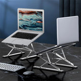 Foldable Aluminum Laptop Stand with Heat Dissipation - Side View