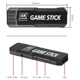 Wireless 4K Hd Tv Game Console With 30 000 Games - 64Gb Storage - Side View