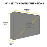 Universal Outdoor Tv Cover - Waterproof & Dustproof - Fits 36-38 Inches