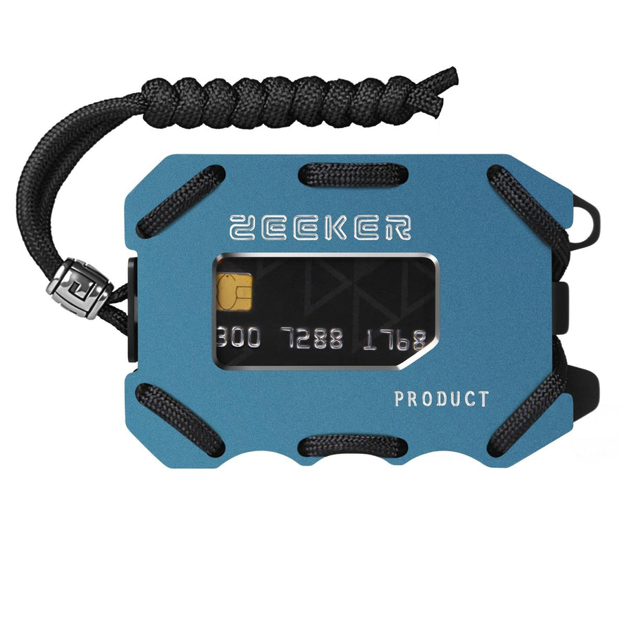 Rfid Metal Card Holder With Bottle Opener Blue