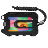 Rfid Metal Card Holder With Bottle Opener Blue - 45-Degree Angle