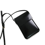 Black Versatile Single Shoulder Crossbody Phone Bag - Front View