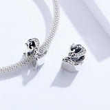 925 Sterling Silver Relief Number Series 0 9 Beads For Diy Bracelets And Necklaces Style - 2 - Rear View