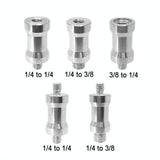 10-Pack 1 / 4 Screw Adapter - Female To Male - Top-Down View