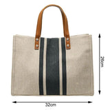 Large Canvas Crossbody Bag For Women Black - Zipper Model Navy