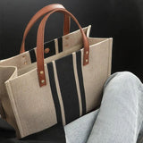 Large Canvas Crossbody Bag For Women Black - Zipper Model Navy