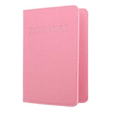 Frosted Pink Pu Multi Card Passport Holder For Travel Abroad - Front View