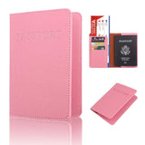 Frosted Pink Pu Multi Card Passport Holder For Travel Abroad - Side View