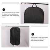 Black Non Woven Coat Suit Dust Bag 60X100Cm - Black 60X120Cm - Top-Down View