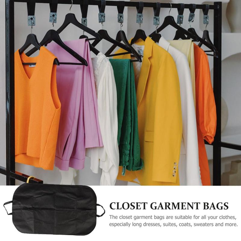 Black Non Woven Coat Suit Dust Bag 60X100Cm - Black 60X120Cm