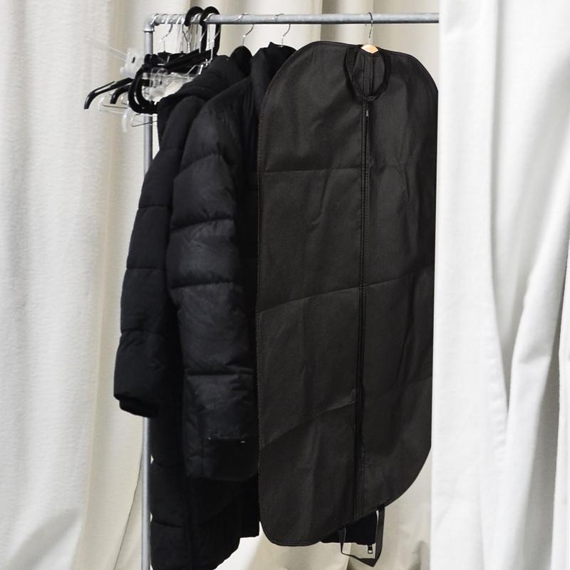 Black Non Woven Coat Suit Dust Bag 60X100Cm - Black 60X120Cm