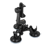 Universal Car Suction Cup Mount for Video Shooting and Phone Clip - Front View