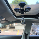 Universal Car Suction Cup Mount for Video Shooting and Phone Clip - Low Angle