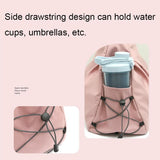 Swim Bag with Shoe Compartment - Beige Dry / Wet Separation - Blue