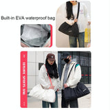 Swim Bag with Shoe Compartment - Beige Dry / Wet Separation - Blue