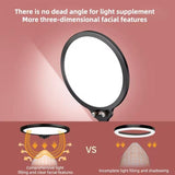 Full-screen 12.6 Selfie Ring Light Tripod Set - 210cm for Live Stream - 210Cm Bracket - 45-Degree Angle