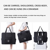 Foldable Travel Bag for Camping & Hiking - Large - Large Gray - Rear View