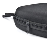 Round Zippered Headphone Storage Bag - Portable and Compact - Close-Up Angle