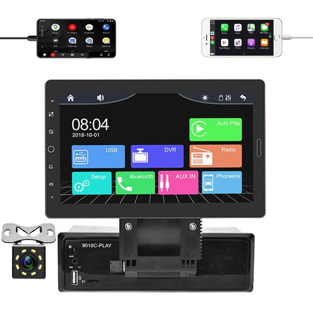 10.1 Inch Full Screen Car Mp5 Player With Wired Carplay - Standard + 8 Light Camera