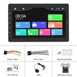 10.1 Inch Full Screen Car Mp5 Player With Wired Carplay - Standard + 8 Light Camera - Side View