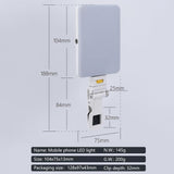 Rechargeable Clip Fill Light - 60 Leds 3 Light Modes Front & Back Clip a Type Blue - A Type White - Top-Down View