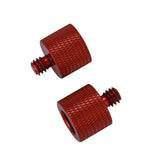 10-Piece 3 / 8 To 1 / 4 Screw Adapter - Red - Front View