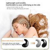 Bluetooth Earphones with Charging Case for Restful Sleep - Blue Wihout Silicone Case - Side View