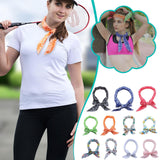 3 Piece Summer Cooling Bandana Neck Wraps For Women Men Kids And Pets Red Leaves - Side View