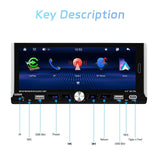6.9 Inch Car Mp5 Player With Carplay Function & Backup Camera - Standard + Ahd Camera - Low Angle