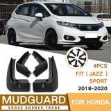 For Honda Fit Jazz Sport 2018-2020 4Pcs / Set Car Auto Soft Plastic Splash Flaps Fender Guard