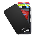 Rfid Blocking Metal Card Holder Automatic Shift Anti Theft Waterproof Black - Front View