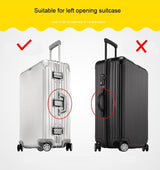 Waterproof Pvc Trolley Suitcase Cover - 24 Inch Rimless Transparent Dustproof - Rear View