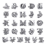 Diy Beaded Bracelet With Zircon Beads 26 Letters Style - C - Side View