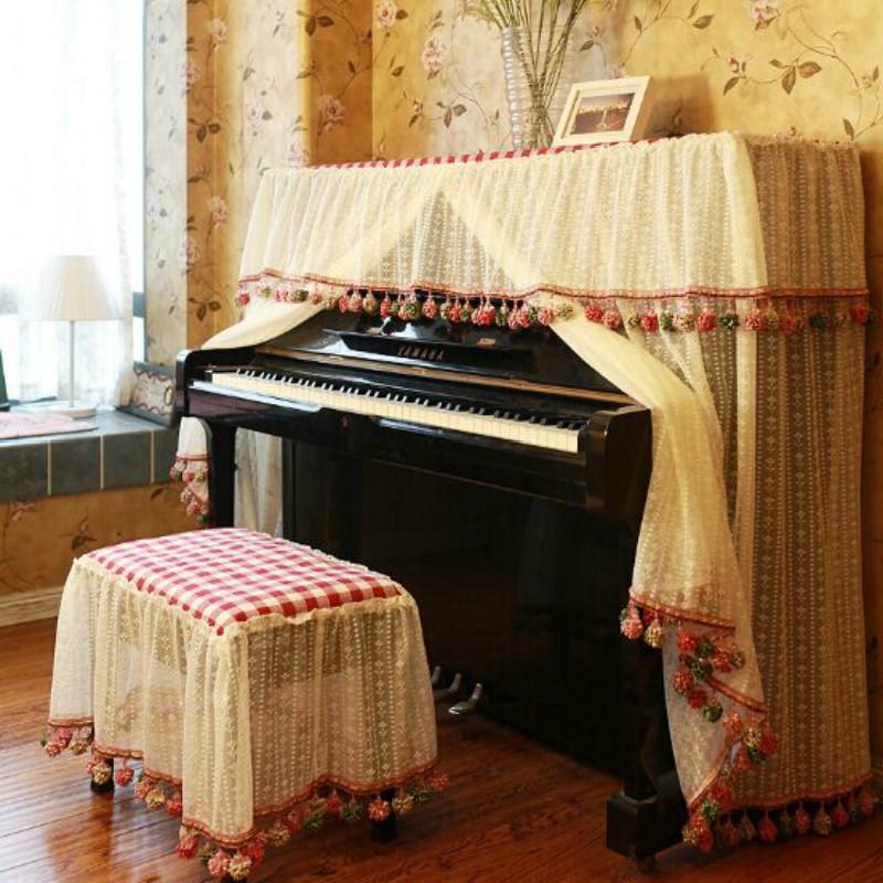 Embroidered Lace Piano Dust Cover - Double Seats 80x38cm