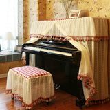 Embroidered Lace Piano Dust Cover - Double Seats 80x38cm - 45-Degree Angle