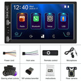 7 Inch Car Hd Mp5 Player W / Carplay Bluetooth Fm U Disk Remote - Standard + 8Led Camera - Low Angle