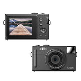 3.0 Hd Children's Digital Camera with 48mp & 3 Screen + Card Reader - Black - Front View