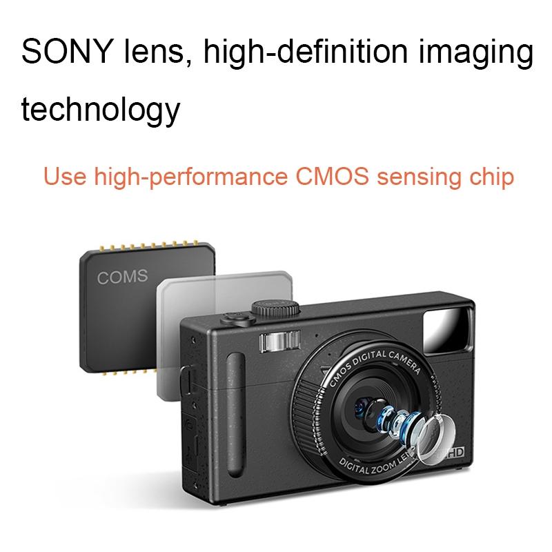 3.0 Hd Children's Digital Camera with 48mp & 3 Screen + Card Reader - Black