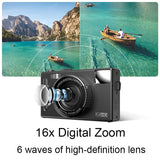 3.0 Hd Children's Digital Camera with 48mp & 3 Screen + Card Reader - Black
