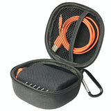 Protective Case for Jbl Go4 Bluetooth Speaker - Portable Storage Bag Black - Orange - Rear View