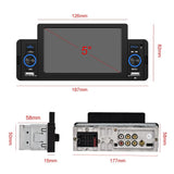 5 Inch Car Mp5 Inch Player With Bluetooth & Microphone - Standard + 12 Lights Camera - Side View