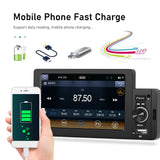 5 Inch Car Mp5 Inch Player With Bluetooth & Microphone - Standard + 12 Lights Camera - Extra Image