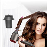 Long Barrel & Adapter Set for Dyson Hair Dryer - 1 Pair - 1Pc Long Barrel +1 Adapter Purple - Side View