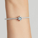 925 Sterling Silver Diy Winter Snowflake Bracelet Bead Set - Rear View