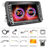 7 Inch Android Car Multimedia Player With Navigation Bluetooth Reversing Camera - 10.0 Os - 2 + 32G - Standard + 12Lights - Fits Volkswagen - Side View