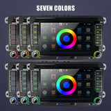 7 Inch Android Car Multimedia Player With Navigation Bluetooth Reversing Camera - 10.0 Os - 2 + 32G - Standard + 12Lights - Fits Volkswagen - Close-Up Angle