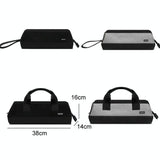 For Dyson Hair Dryer Curling Iron Accessories Organizer Bag - Black Handle - Side View