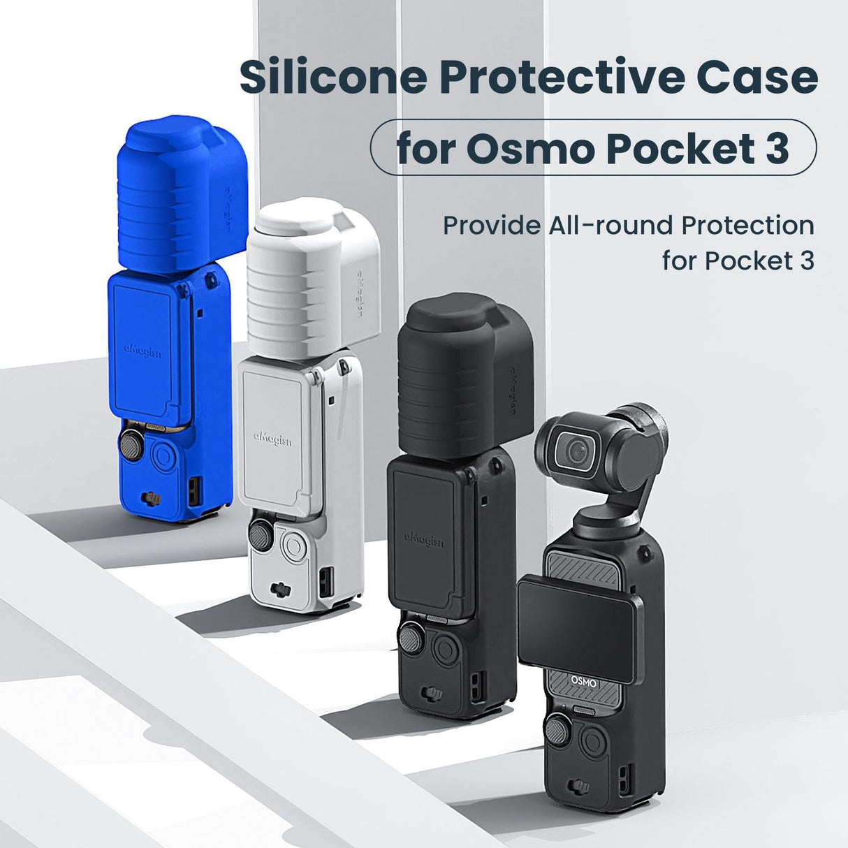 5-in-1 Silicone Case for Dji Pocket 3 Camera Accessories - 5 In 1 Gray