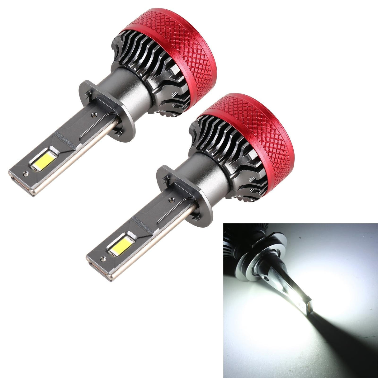 1 Pair H1 Dc12V 65W 6000K 6500Lm Led Car Headlights
